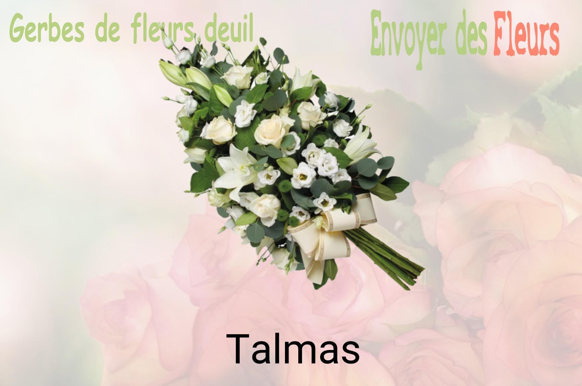 Gerbe de fleurs de deuil livrée à Talmas